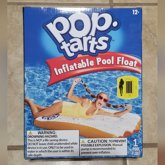 Pop Tarts White 29.9 x 57.8 Inch Inflatable Pool Float - Picture 2 of 2